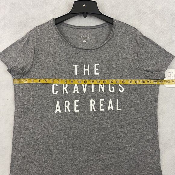 Isabel Maternity T Shirt Womens XXL White The Cravings Are Real Graphic Tee NEW - Picture 4 of 12